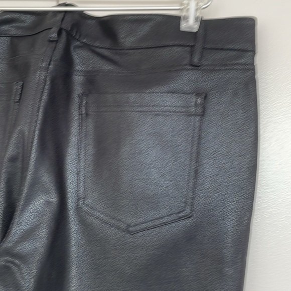 Ann Taylor leather look jean cut pants. - Picture 3 of 5